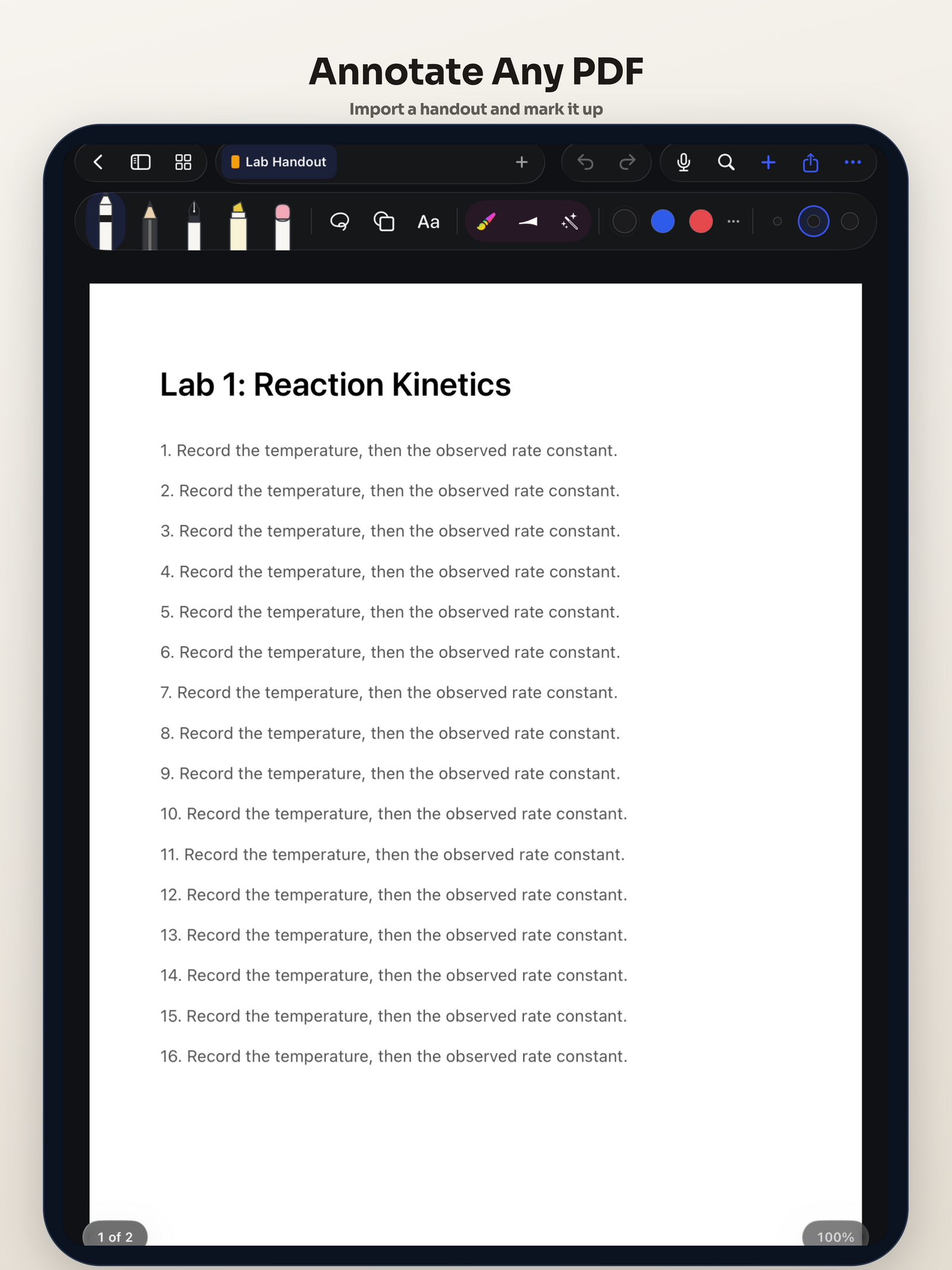 PDF annotation on iPad